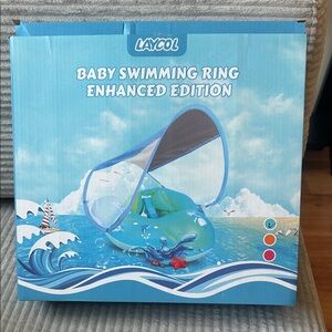 Laycol Baby Swimming Ring with Canopy - Blue/Teal